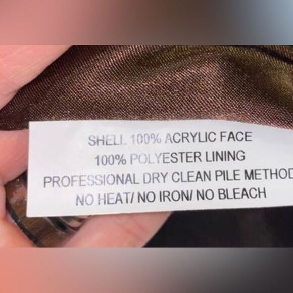 Donna Slayers Fabulous Furs Red Fox Faux Fur Shawl Collar Coat Large - Picture 11 of 13